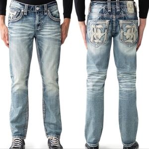 🆕️Rock Revival Alt Straight Leg Jeans. (Baird A203). Men's Size: W40x34L.